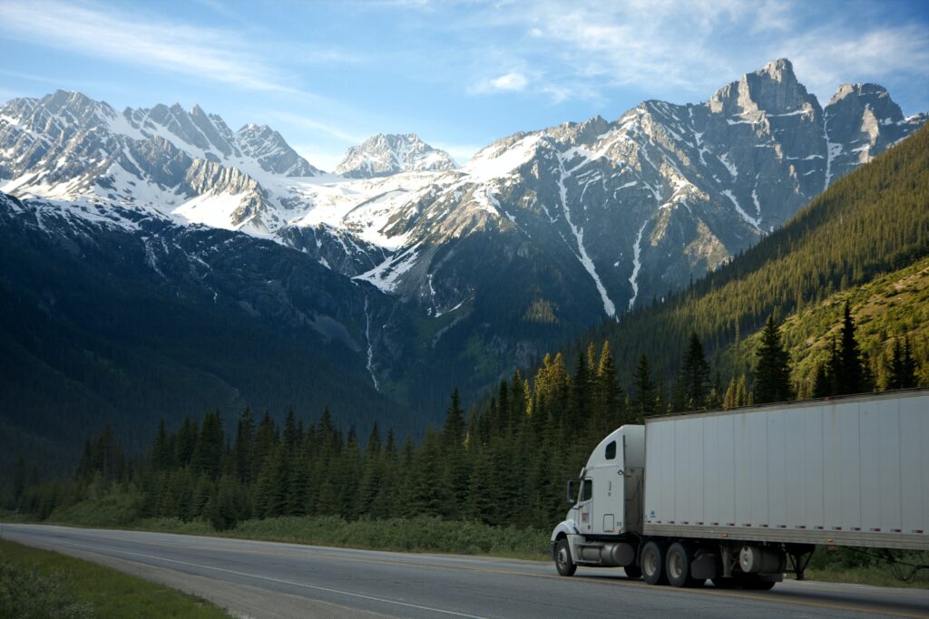 semi-truck-mountains